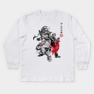 Brotherhood Sumi-e Kids Long Sleeve T-Shirt